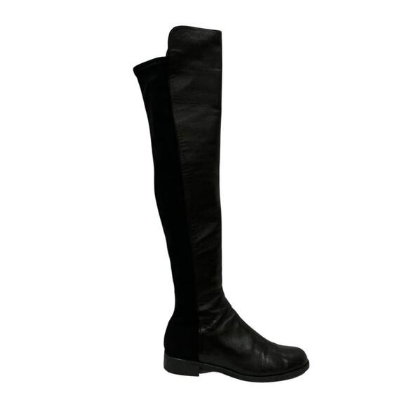 Stuart Weitzman 5050 Boot In Nappa Leather Over The Knee Boot In Black Size 8 - Picture 5 of 16